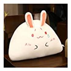 KUDOU 42/48CM Cute Rice Ball Shape Rabbit Ear Plush Pillow Sofa Chair Back Cushion Cartoon Animal Nap Sleeping Pillow Birthday Gift Toys Soft (Color : Sad, Height : 48x40CM)