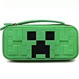 Nintendo Switch Green Minecraft Hard Shell and Rubber Protective Cover Travel Case - Nintendo Switch
