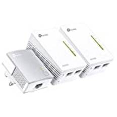 Powerline Kit, Av600 WiFi Triple Pack, for TP-LINK, Networking Products, Mains/AC Networking, Mains Powerline Networking, Powerline Adaptor, Broadband Extender
