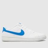 Nike White & Blue Court Royale Next Nature Trainers, Size: 10