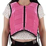 Les-Theresa Kids Equestrian Vest Foam Padded Safety Horse Riding Protective Gear Body Protector Pink(CS)