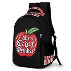 I'm A Cider Drinker Apple Travel Backpack Double Layers Laptop Backpack Durable Daypack for Men Women