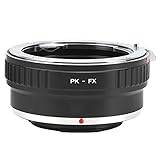 PK-FX Lens Mount Adapter, Aluminum Alloy Camera Lens Adapter Ring for Pentax PK Lens to for Fujifilm FX Mount Camera, Manual Focus Only