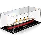 CIJINAY Acrylic Display Case for Lego 10294 Titanic Model, Transparent Dustproof Display Box 3mm Compatible with Lego Building Kits, 140 x 50 x 20CM