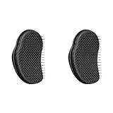 Tangle Teezer | The Original Detangling Hairbrush Wet & Dry Hair | For All Hair Types | Panther Black (Pack of 2)