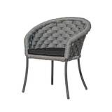 Alexander Rose Light Grey Cordial Luxe Outdoor Dining Chair with Cushion - Niebla