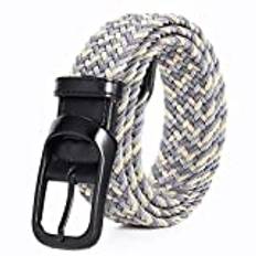 100-190 cm 31-75 Inches Leisure Man Woven Belts Office Light Silk The Belt Gift (D)