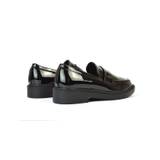 Hanah Chunky Loafers Flat Back To School Shoes In Black Patent