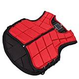 Deror Equestrian Vest, Kids Equestrian Vest Foam Padded Safety Horse Riding Protective Gear Body Protector Red(CS)