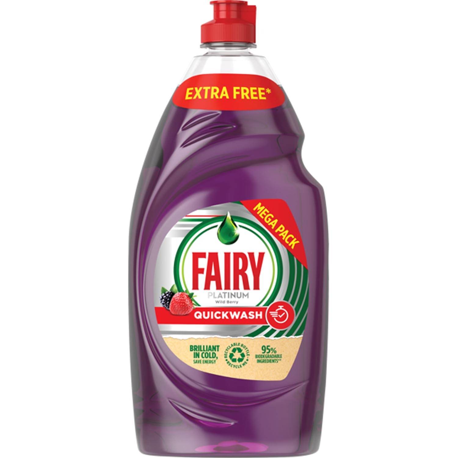 Fairy Platinum Washing Up Liquid - Wild Berry / 870ml