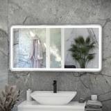 RAK Picture Soft Rectangular 1000x600mm Chrome LED Illuminated Bathroom Mirror