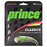 Prince Synthetic Gut with Duraflex Tennis String Set, Color- Yellow, Gauge- 1.30mm