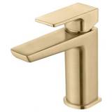 Moods Hingham Deck Mounted Brushed Brass Basin Mixer Tap with Waste