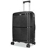 FLYMAX 28" Large Suitcase 4 Wheel Lightweight Hard Shell PP Luggage 100L Black