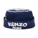 Kenzo Kids Printed cotton bucket hat - blue (56)