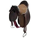 Cwell Equine Kids PONY PAD/Cub Saddle complete with stirrups, girth & Straps (10 Inches, Brown)