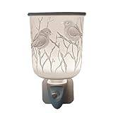 Cello Bird Plug In Wax Melt Burners & Oil Burner. The Electric Porcelain Oil Burner And Wax Burner Creates a Stunning Design When Lit and Releases Fragrance, Bird Gifts For Women, Plug In Wax Warmer.