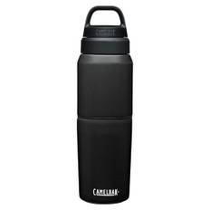MultiBev Vacuum Insulated Stainless Steel Bottle 500ml/17oz with 350ml/12oz Cup - Black
