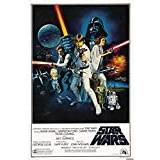 Star Wars New hope 1 R26925 A2 Poster on Canva - Canvas material flat, rolled, no frame (24/16.5 inch)(59/42cm) - Film Movie Posters Wall Decor Art Actor Actress Gift Anime Auto Cinema Room Wall Dec