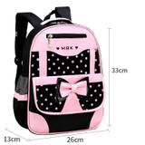Toddler Girl Sweet Primary School Student Rolling Backpack with Butterfly Polka Dot Pattern