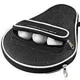 WINBST Cover for table tennis bats, waterproof inner lining, ping pong paddle, carrying bag with ball storage pocket