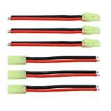Treehobby 3 Pairs Mini Tamiya Male Female Battery Connectors with Silicone Wire for RC Airplane Quadcopter car Boat Lipo Battery ESC Charger（12AWG 10cm）