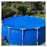 Round Solar Pool Cover for 9m 7m 6m 5m 4m 3m 2m Diameter Above Ground Pools/Inground Pool, Heavy-Duty Bubble Pool Hot Tub Spa Solar Blanket Floating Thermal Cover ( Color : Blue , Size : 5.5m/18ft )