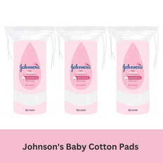 Johnson's baby cotton pads - pack of 3 uk stock