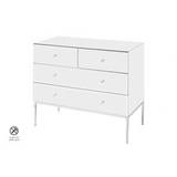 Stiletto White Glass and Chrome Chest of Drawers
