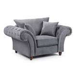 Windsor Grey Armchair Fullback Sofa