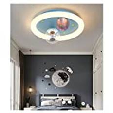 KSTORE Children's Room Planet Ceiling Light Dimmable Astronaut Cartoon Ceiling Lamp Boys Girls Bedroom Light,Blue Dimmable,50CM