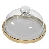 HEMOTON Cake Tray Clear Cake Stand Cake Pan with Lid Fruit Container Charcuterie Board Punch Bowl Dessert Cloche Dome Cheese Plate Cheese Dome Cake Dome Cover Glass Food Glass, Ceramic