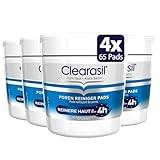 Clearasil 5-In-1 65 Ultra Cleansing Pads, Pack Of 4