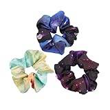 minkissy 3pcs Scrunchies Scrunchy Hair Band Elastic Hair Ties Scrunchie Hair Bows Elastic Hair Bobbles Silk Scrunchie Blue Hair Ties Silk Hair Ponytail Holder Simple Color Ink Baby