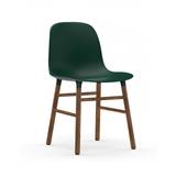 Normann Copenhagen Form chair - wooden legs - Walnut, Green Designer Furniture From Holloways Of Ludlow