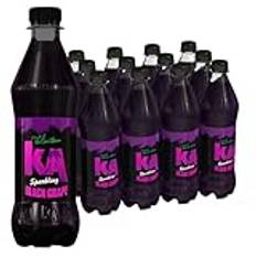 KA Caribbean 12 Pack Sparkling Black Grape Soda Flavoured Drink, Authentic Jamaican Recipes - 12 x 500ml Bottles - Drink on the Go