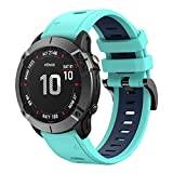 Chainfo Watch Strap Compatible with Garmin Approach S60 / Approach S62, Soft Silicone Sport Replacement Bands (Pattern 5)