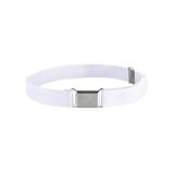 Belts for Boys Girls Canvas Belts Kids Adjustable Stretch Elastic Belt with Buckle for Kids Waistband - White - One Size