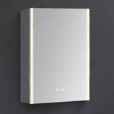 Living and Home White Fog Free Mirror Bathroom Cabinet with 2 Side LED Bars - 1.5 x 50 x 70cm
