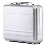 DEIOVR Aluminum Briefcase,Large CapacityPortable Business Briefcase Computer Case, Home Medical Case Cash Carrying Case Equipment Tool Case (Color : Silver, Size : 46 * 35 * 11.5cm)