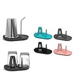 Bottle Drying Rack,Silicone Bottle Rack Dryer for Stanley Cup,Drinking Glass and Sports Bottle Drainer Stand,Countertop Bottle Holder Compact Storage for Cups, Mugs, Glasses