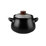cast iron saucepan,ovenproof dish,Retro Long-Lasting Soup Pot Casserole Clay Pot Oven Family Essentials-2 Litre-A (Color : Onecolor, Size : 2 Litre) ((Color : 3 Litre Onecolor, Size : Onecolor)