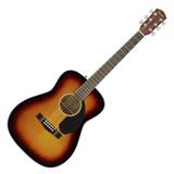 Fender CC-60S solid top compact / folk sized acoustic guitar in sunburst