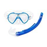 Zoggs Unisex-Youth Combo Reef Explorer Snorkel and Mask Set, Blue/White/Clear, 8-14 Years