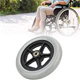 Disabled Wheelchair Wheels, Wheelchair Rubber Wheels 7 Inch Wheelchair Front Wheels Non-Slip Wheelchair Wheels Wear-Resistant for Elderly Wheel Chairs
