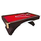 7 Ft Pool Table Billiard Playing Cloth Indoor Sports billiards table red Napoleone Red, all accessories included 188 x 94 cm