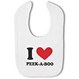 I Love Peek-a-Boo Heart - Baby Bib