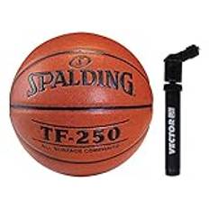 Spalding Basketball TF-250 Professional Basketball Spalding Basketball || Basketball With Pump || Basketball Combo || Basketball Size 6-7 Basketball For Men Full Size (7+Pump)