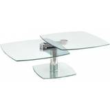 Loretto Swivel Extending Coffee Table - Glass and Chrome