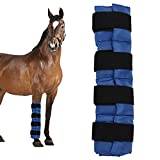 Entatial Horse Ice Pack, Reusable to Use 4 Elastic Extended Hook Oxford Cloth Keeps The Boots Cold for Longer Horse Ice Boots for Horse for Outdoors for Daily for Farm(Royal Blue)